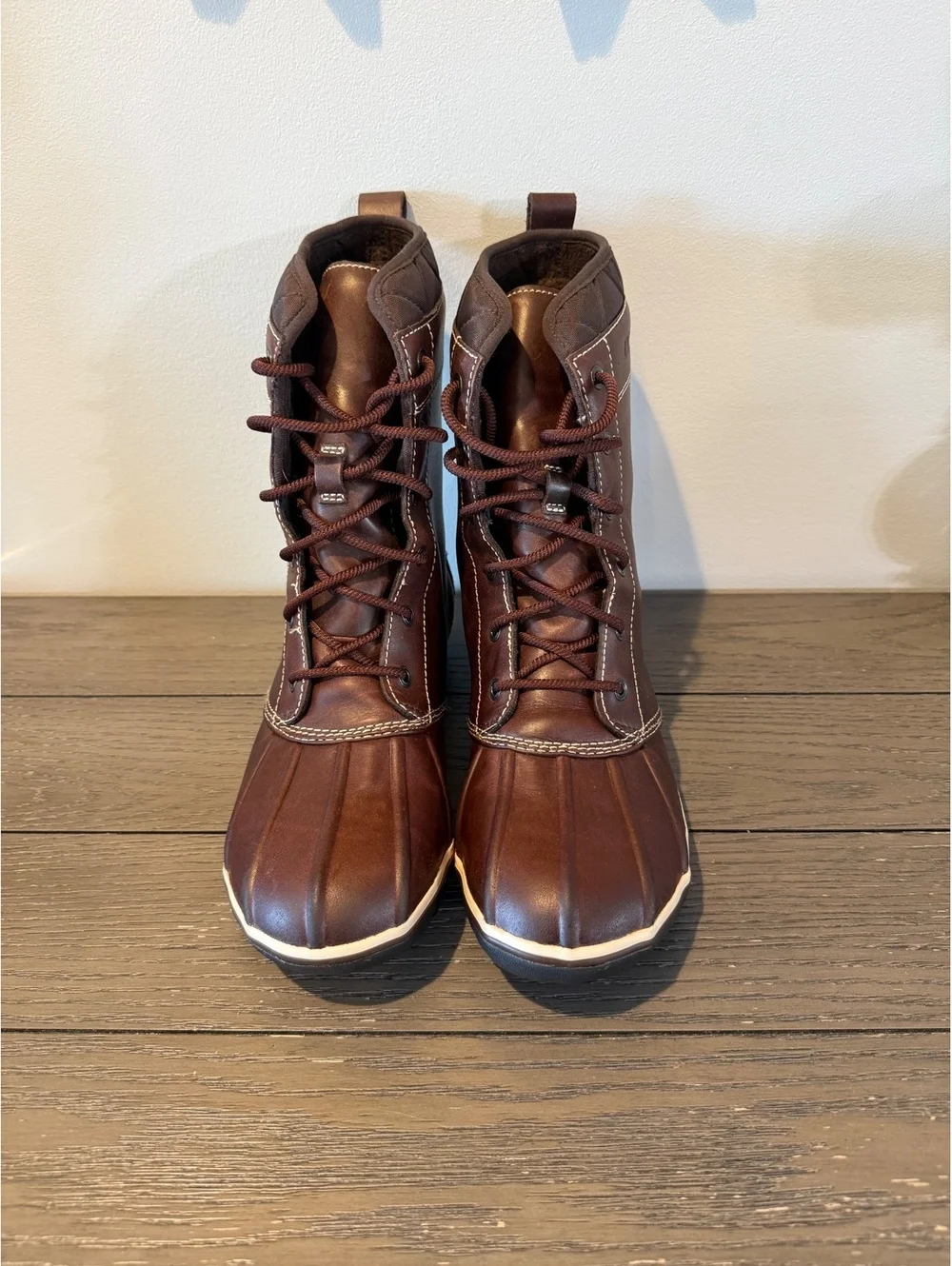 L.L. Bean Women’s Brown Leather Duck Boots Size 9.5